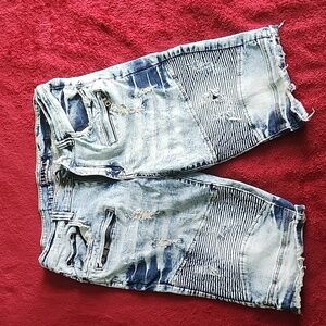 decibel brand distressed jean shorts